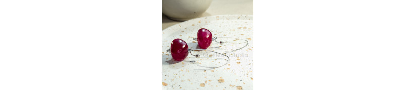 Upcycled Cherry Earrings