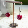 Upcycled Cherry Earrings