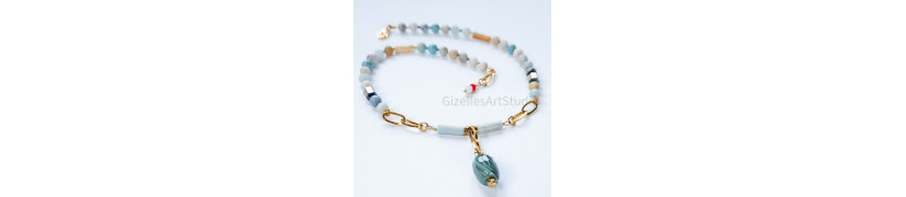 Teal Green Amazonite Necklace