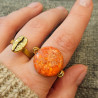 Orange Jasper Stretch Ring