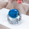 Blue Agate Stretch Ring