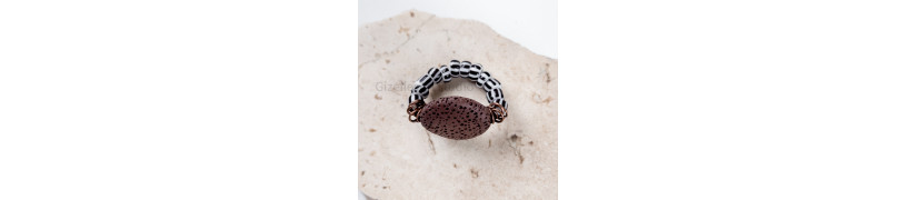 Lava Rock Stretch Ring