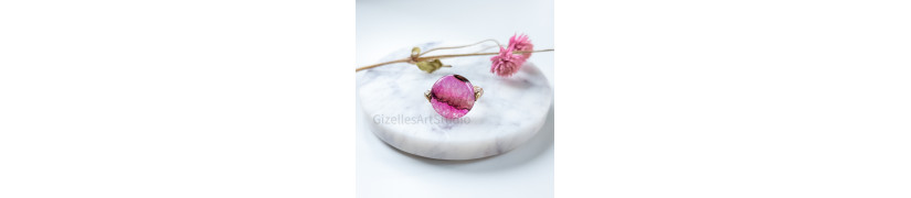 Pink Agate Stretch Ring