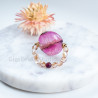 Pink Agate Stretch Ring