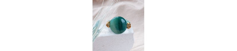 Green Agate Stretch Ring