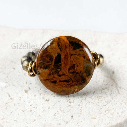 Impression Jasper Stretch Ring