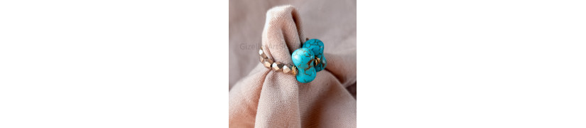 Turquoise Howlite Stretch Ring