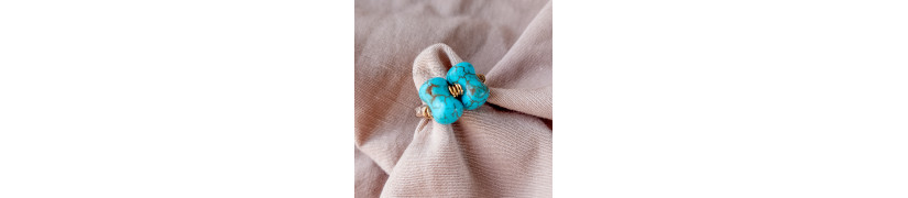 Turquoise Howlite Stretch Ring