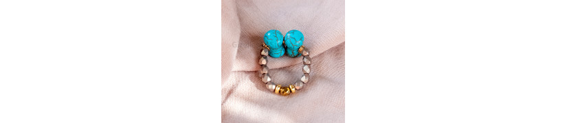 Turquoise Howlite Stretch Ring