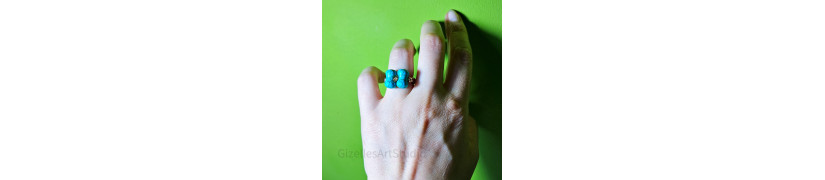 Turquoise Howlite Stretch Ring