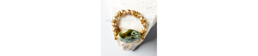 Green Rhyolite Stretch Ring