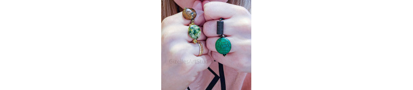 Green Rhyolite Stretch Ring