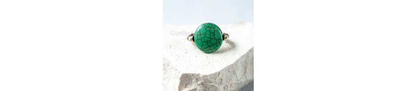 Green Howlite Stretch Ring