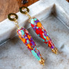 Colourful Turquoise and Resin Earrings