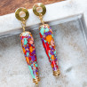 Colourful Turquoise and Resin Earrings