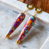 Colourful Turquoise and Resin Earrings