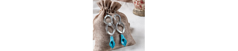 Upcycled Howlite Earrings