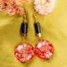 Lava Statement Upcycled Earrings