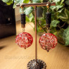 Lava Statement Upcycled Earrings