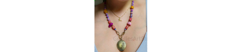 Locket Gemstone necklace