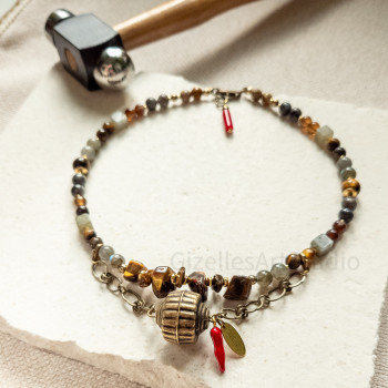 Tigerseye and Labradorite Necklace