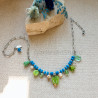 Green and Blue Chain Necklace