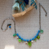 Green and Blue Chain Necklace