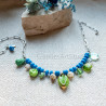 Green and Blue Chain Necklace