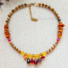 Citrine and Raw Amber Necklace