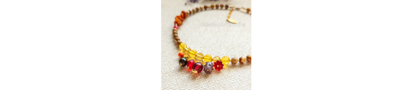 Citrine and Raw Amber Necklace