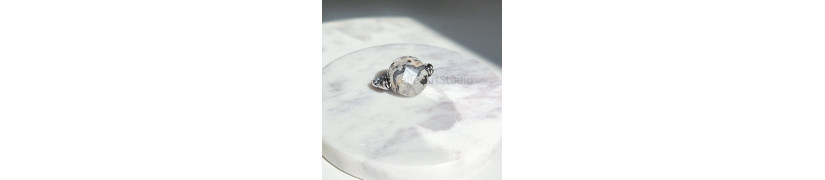 Gray Agate Stretch Ring