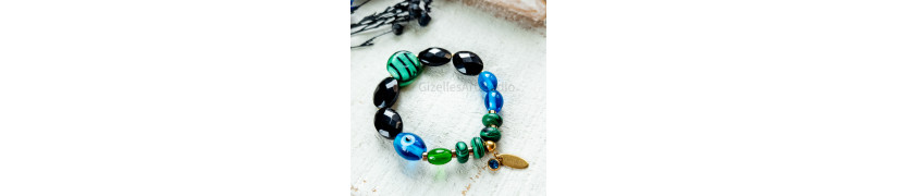 Malachite Upcycled Bracelet