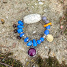 Blue Maroon Chunky Bracelet