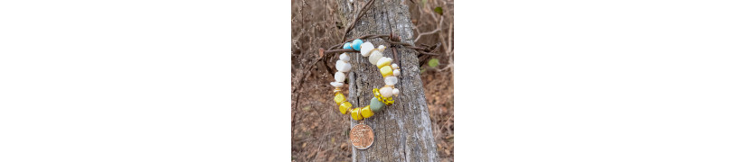 Opal Bracelet with a Coin