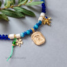 Blue Jade and Agate Necklace