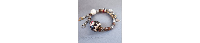 Bohemian Bracelet with Semi-Precious Stones