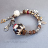 Bohemian Bracelet with Semi-Precious Stones