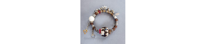 Bohemian Bracelet with Semi-Precious Stones