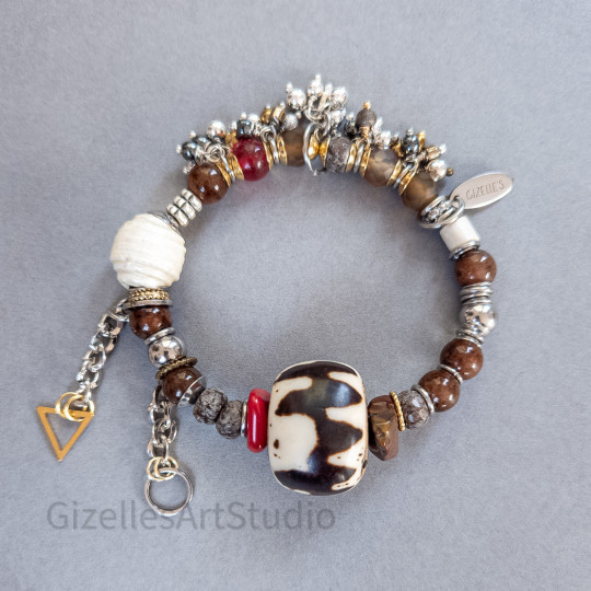Bohemian Bracelet with Semi-Precious Stones Bohemian Bracelet with Semi-Precious Stones