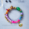 Colourful Bracelet with Semi-Precious Stones