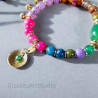 Colourful Bracelet with Semi-Precious Stones