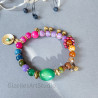 Colourful Bracelet with Semi-Precious Stones