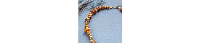 Reclaimed Raw Amber Necklace