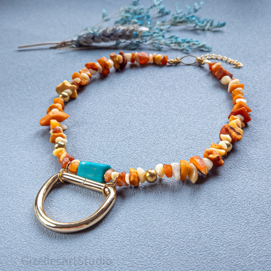 Reclaimed Raw Amber Necklace