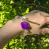 Purple Green Fluorite Bracelet