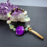 Purple Green Fluorite Bracelet