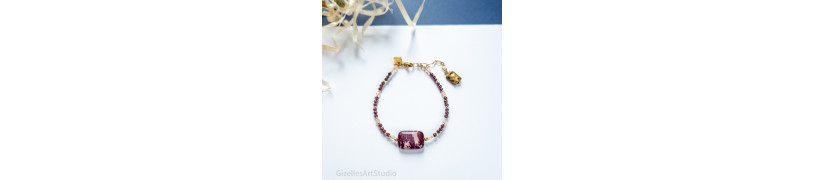 Garnet and Jasper Retro Bracelet