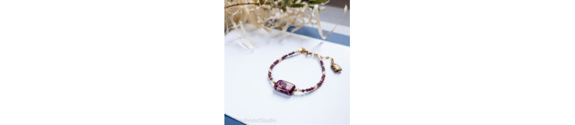 Garnet and Jasper Retro Bracelet