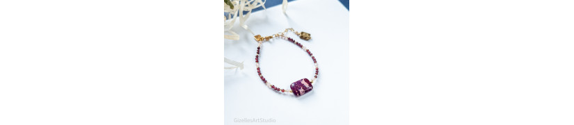 Garnet and Jasper Retro Bracelet