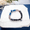 Elastic Bracelet with Blue Lava